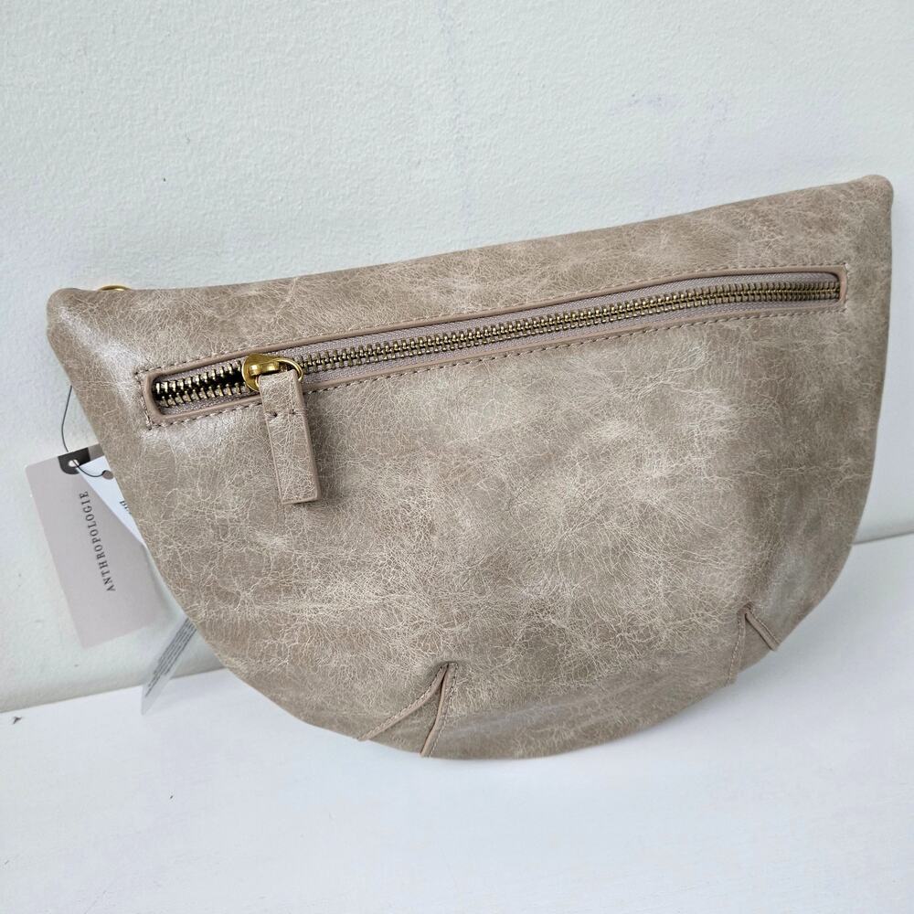 Anthropologie NEW Convertible Hip Belt Bag Vegan Leather Sand Sable Color NWT - Picture 3 of 12